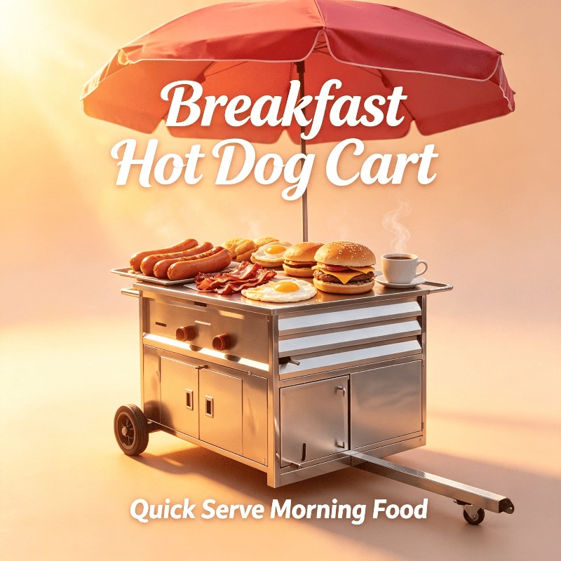 Hot Dog Vending Cart - Kompaktowy mobilny wózek na przekąski, pojazd
