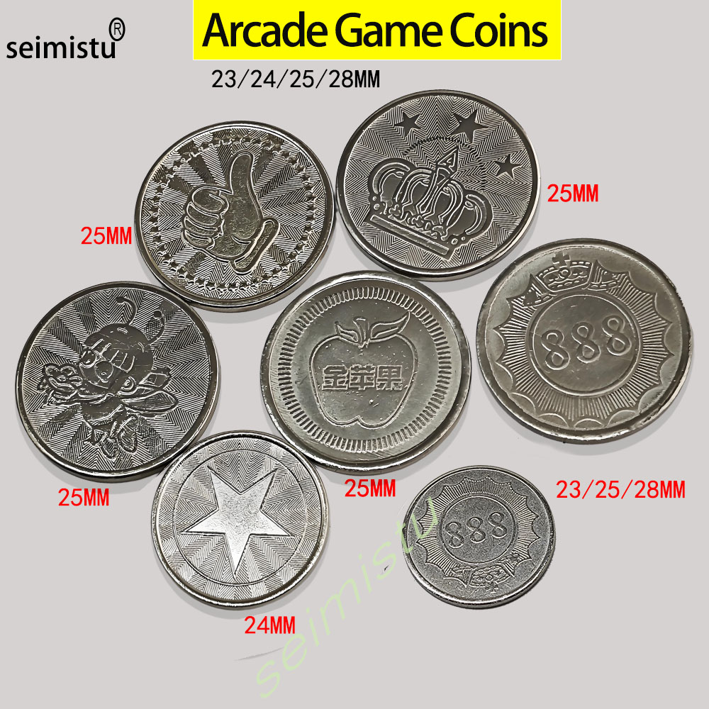 Token Coin Mechanism - 100 szt. Stal nierdzewna 23/24/25mm Monety